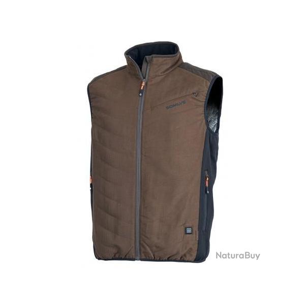 Pack gilet chauffant marron Somlys + batterie 5V