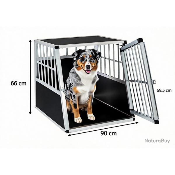 Cage de transport pour chien 66 x 90 x 69,5 cm - Livraison rapide