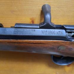 Vends fusil 1866-74 Manufacture St &Eacute;tienne.St Symphorien. Cal 18blv chambre de  16H.