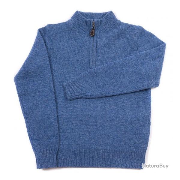 PULL ENFANT ZIPP BLEU CIEL ALAN PAINE