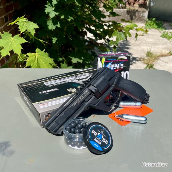 REVOLVER de dfense SNOWPEAK CP300 cal 50 13J + 10 capsules CO2 + 50 billes