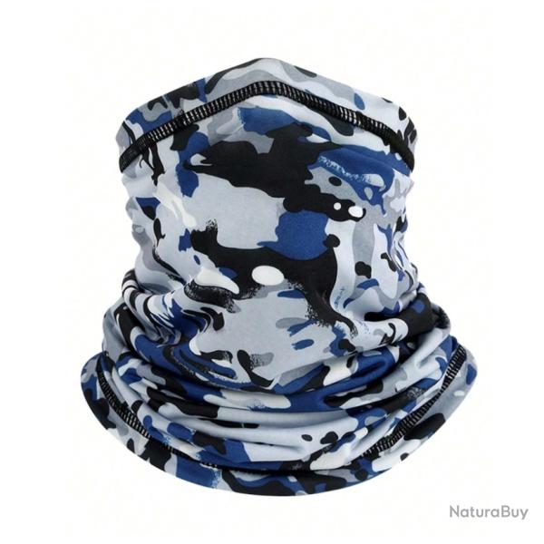 Cache cou Treillis bleu