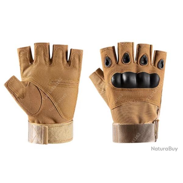 Gants tactiques mitaines - Beige/TAN - XL -