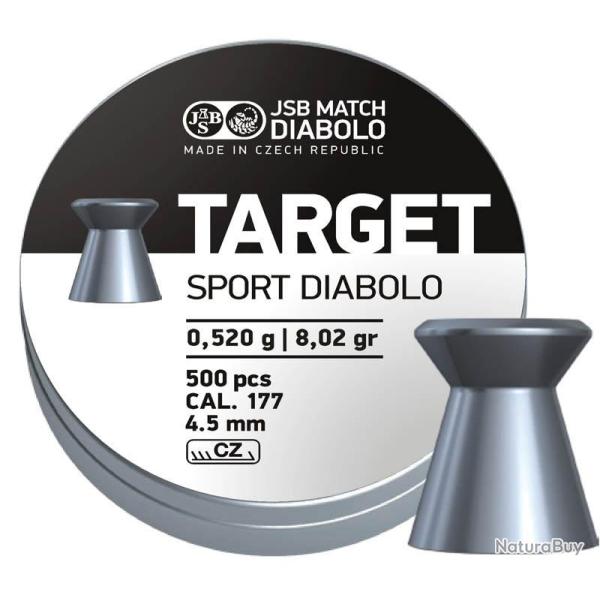 Bo�te de 500 plombs JSB Diabolo Target Sport - Cal. 4.5