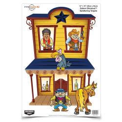 Lot de 8 cibles Western pour air comprim&eacute;, 22 LR ou plus