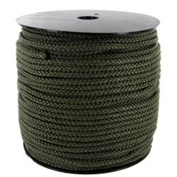 Cordeau tress&eacute; vert - Diam 6 mm - 100 m