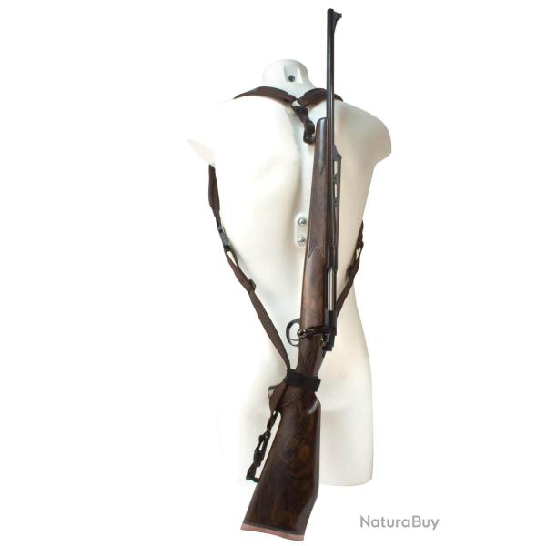 Bretelles en n�opr�ne type ''SAC � DOS'' pour carabine - Niggeloh