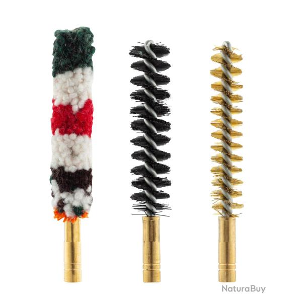 Set de trois brosses pour armes � canon ray� - M3 fem. Cal.7 mm