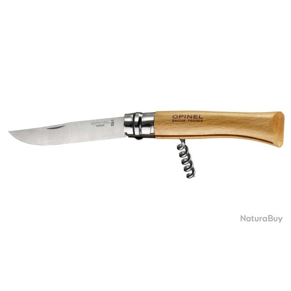 Couteau Opinel num�ro 10 - d�capsuleur tire-bouchon