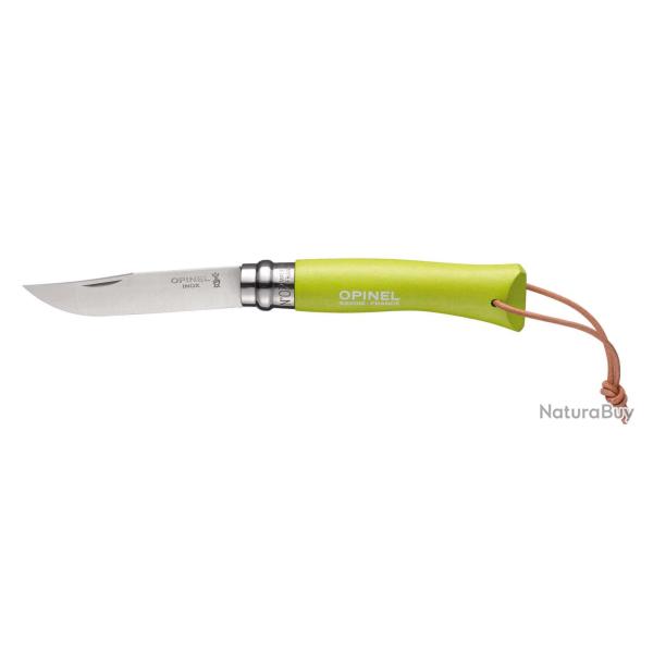 Couteau Opinel couleur num�ro 7 vert pomme