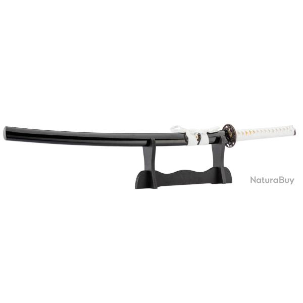 Katana noir tress� blanc