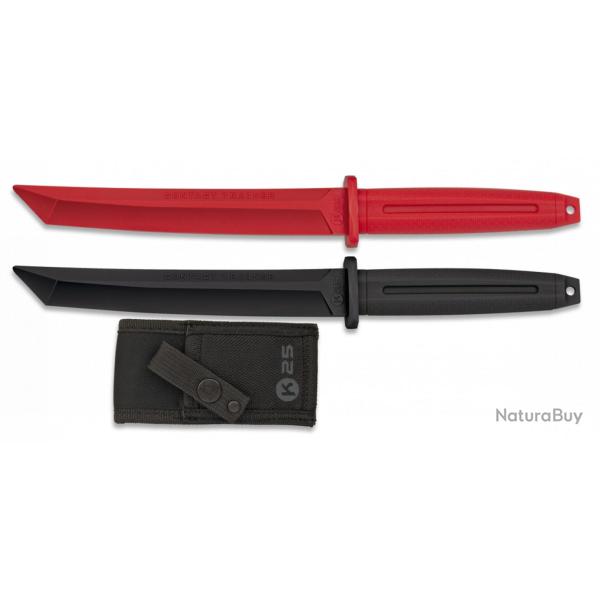 Couteau d'entra�nement droit caoutchouc K25 noir