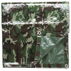 B&acirc;che agricole camouflage Woodland 1.9x3 m avec oeillets