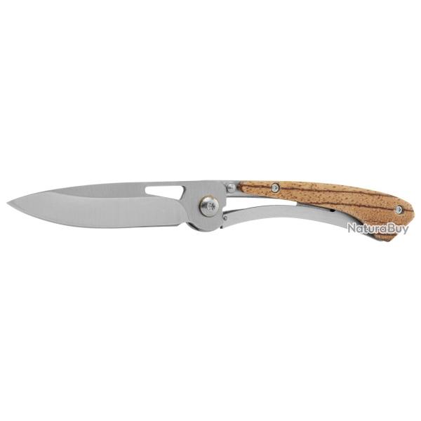 Couteau pliant � ouverture � pivot avec manche en bois
