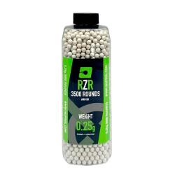 Billes Airsoft 6mm RZR 0.25g bouteille 3500 bbs