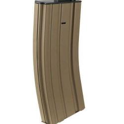 Chargeur Mid-cap m&eacute;tal 120 billes pour M4 AEG tan