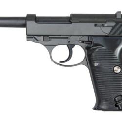 R&eacute;plique pistolet &agrave; ressort Galaxy G21 P38 full metal 0,5J NOIR