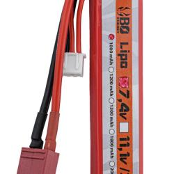 1 stick batterie Lipo 2S 7.4V 1000mAh 25C 1 stick - 1000mAh 25C - T-Dean
