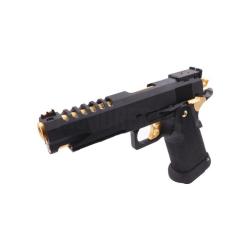 R&eacute;plique Hi-Capa 5.1 HX2701 full gaz GBB noir et or