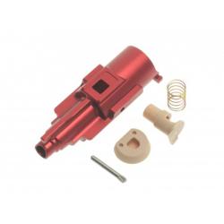 Pi&egrave;ces d&eacute;tach&eacute;es airsoft - Set complet Nozzle Aluminium CNC pour AAP01 GBB AAC COWCOW Rouge