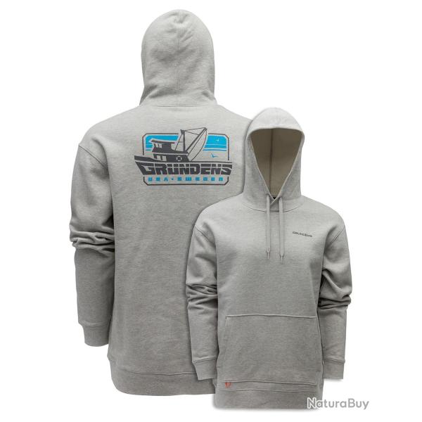 SWEAT DISPLACEMENT HOODIE COMMERCIAL BOAT AHTLETIC HEATHER