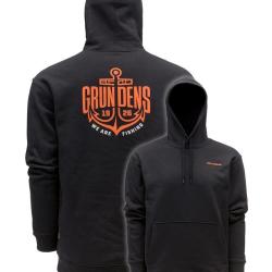 SWEAT DISPLACEMENT HOODIE LOGO ANCHOR BLACK