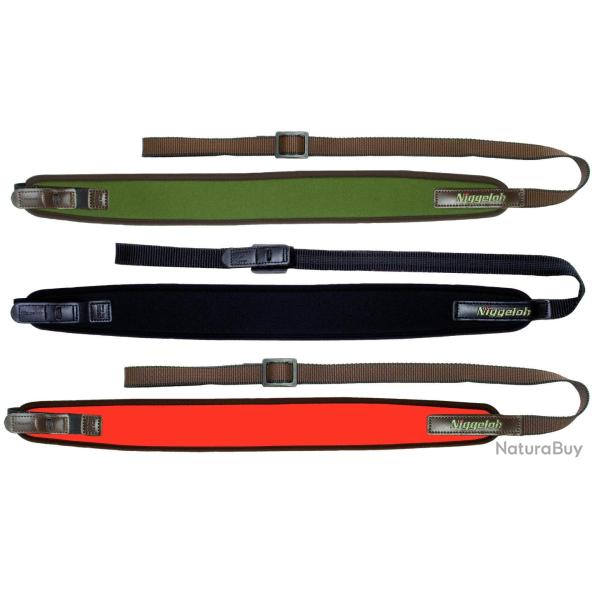 Bretelle droite n�opr�ne pour carabine avec attache rapide, Orange