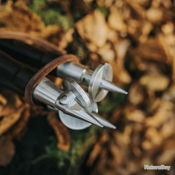 Trepied Luxe dessus cuir - base pieds alu, Hauteur : 85cm