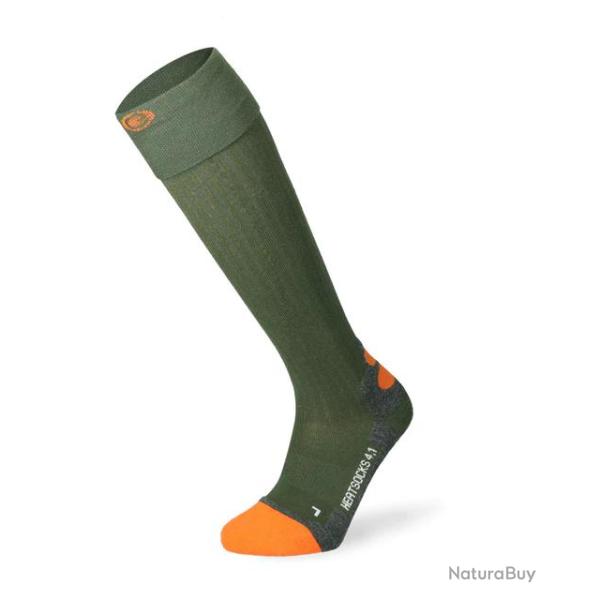 Chaussettes chauffantes Heat STOCK 4.1 TOE CAP et pack batteries - Lenz Lenz 4.1 Green P42/44