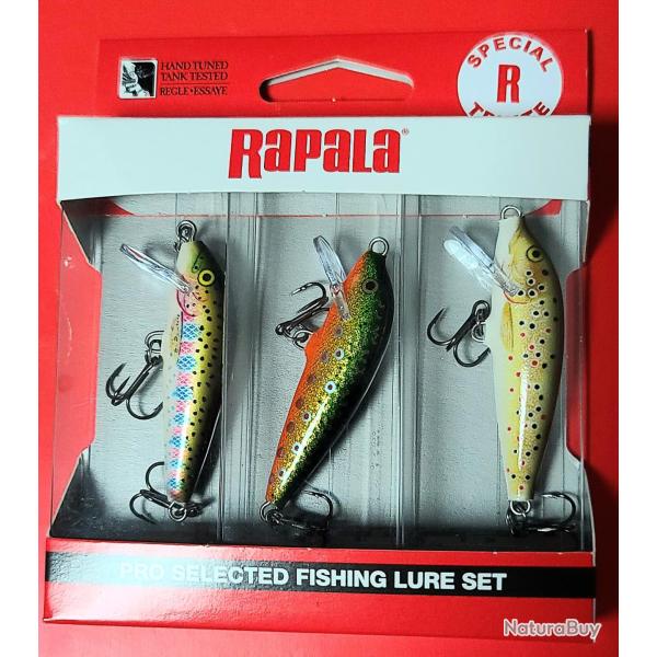 KIT TRUITE 3 RAPALA COULANT/FLOTTANT 5CM