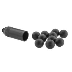 Adaptateur pour armes d'alarme + 10 projectiles Self Gomm calibre 18 mm M10*1