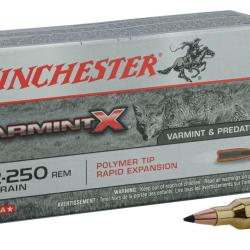 Winchester Cal. 22-250 REM 55gr Jacketed soft point bte de 20