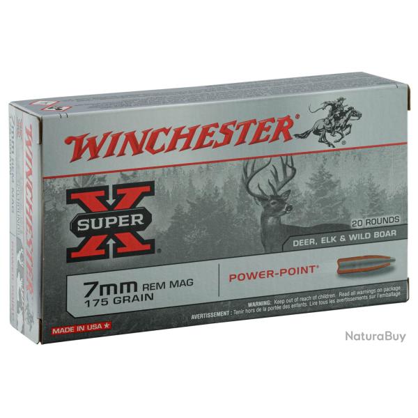 Winchester cal. 7 mm Rem Mag 150gr Power point bte de 20