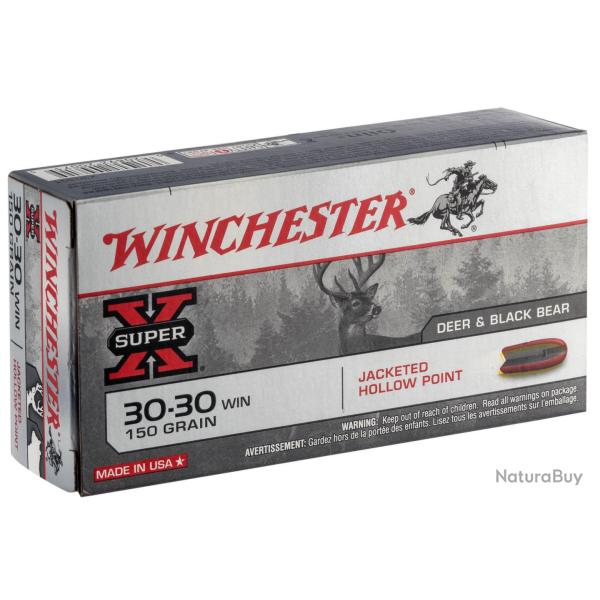 Winchester Cal. 30-30Win 150gr Hollow point (creuse) bte de 20