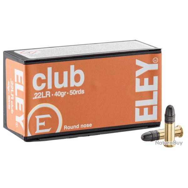 Cartouches Eley Club cal. 22 LR 40gr Plomb t�te ronde bte de 500