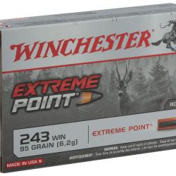 Winchester Calibre 243WIN 95gr Extreme Point bte de 20