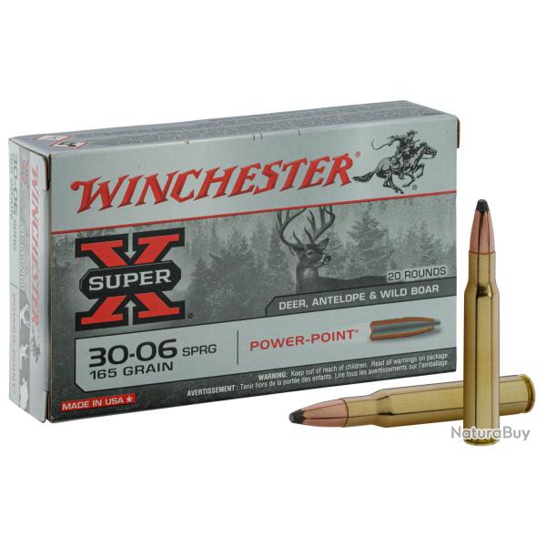 Winchester Cal. 30.06 Springfield 150gr Power point bte de 20