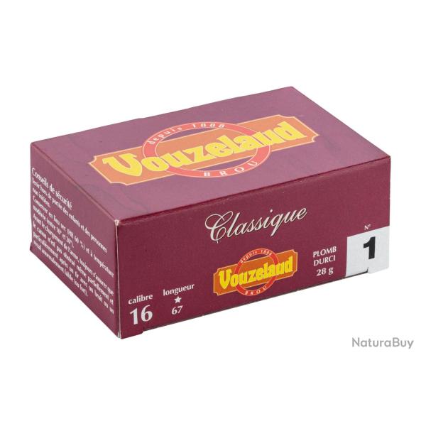 Cartouches Vouzelaud - Classique grand culot - Cal. 16/67 N�1 bte de 10