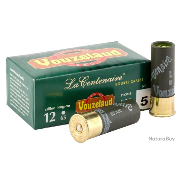 Cartouches Vouzelaud - La Centenaire tube plastique - Cal. 12/65 N�5 bte de 10