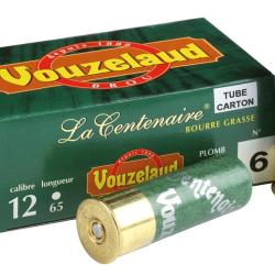Cartouches Vouzelaud La Centenaire tube carton Cal. 12 65 bte de 10