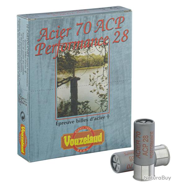Cartouches Vouzelaud Acier 70 ACP Hautes performances - Cal. 12/70 N�3 bte de 10