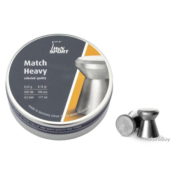 Plombs Match Heavy cal. 4,5 mm bte de 500