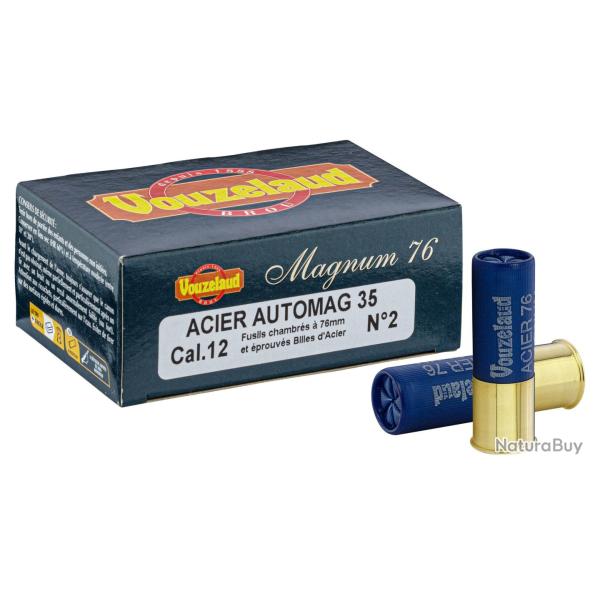 Cartouches Vouzelaud Acier Auto Mag 35 Cal. 12 76 bte de 10