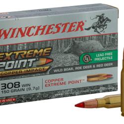 Munition Winchester Cal. . 308Win - chasse et tir bte de 20 Extreme Point Lead Free