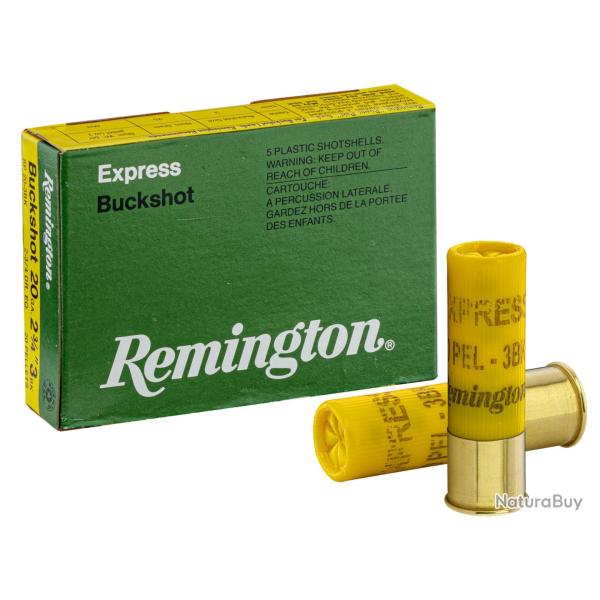 Cartouches Remington chevrotines - Cal. 20/70 bte de 5