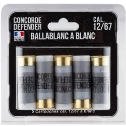 5 cartouches Ballablanc cal. 12/67 &agrave; blanc