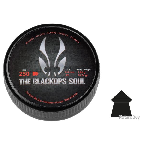 Plombs The Black Ops Soul � t�te pointue cal. 5,5 mm bte de 250