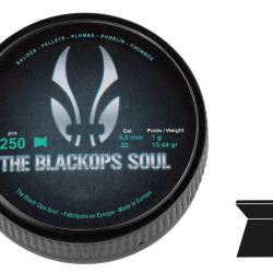 Plombs The Black Ops Soul &agrave; t&ecirc;te plate cal. 5,5 mm bte de 250