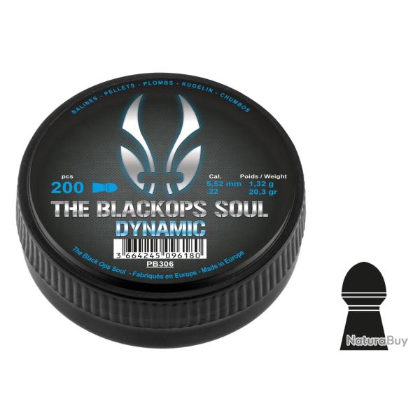 Plombs The Black Ops Soul DYNAMIC Cal. 5,5 mm bte de 200