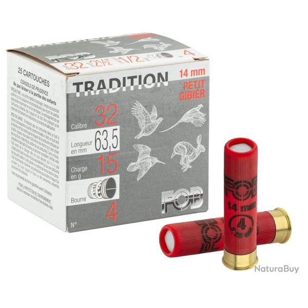 Cartouches Fob Tradition Cal 14 mm x 25 bte de 25